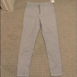 Free people blue and white striped pants NWT